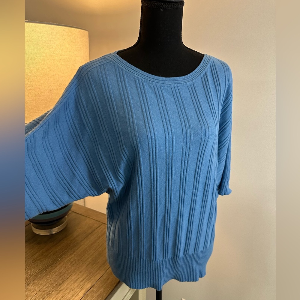 Vila Milano Ribbed Lightweight Dolman Sleeve Top - Size L - Picture 2 of 11